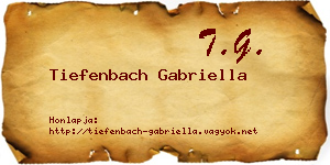 Tiefenbach Gabriella névjegykártya