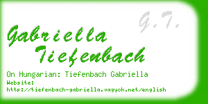 gabriella tiefenbach business card